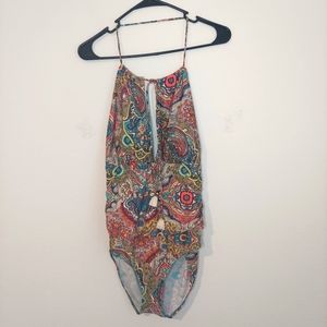 Knox Rose One Piece Low Back Swimsuit L